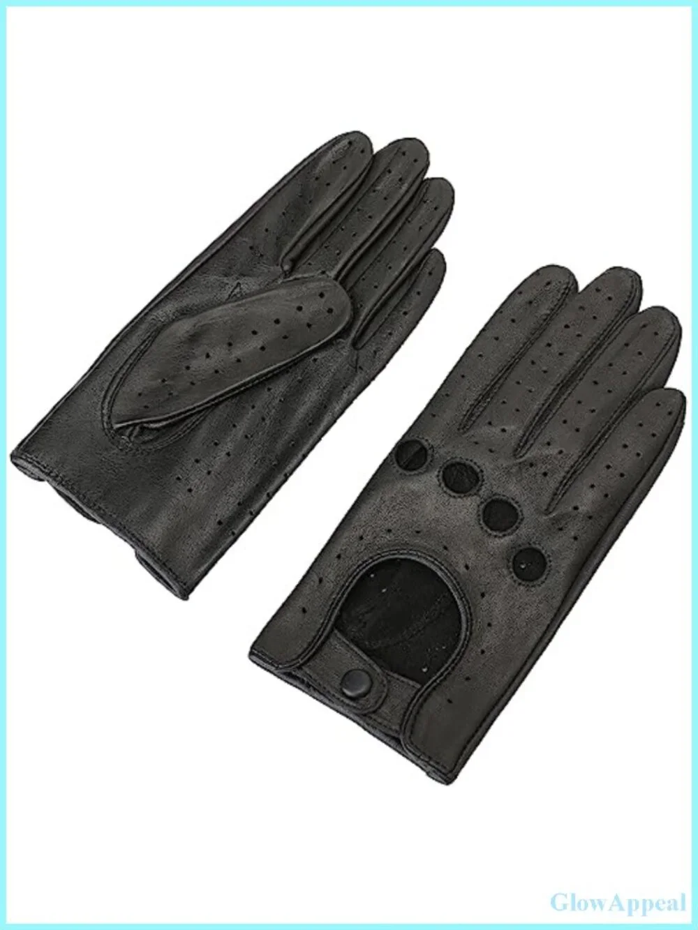 Vintage Italian Lambskin Leather Driving Gloves Unlined Touchscreen